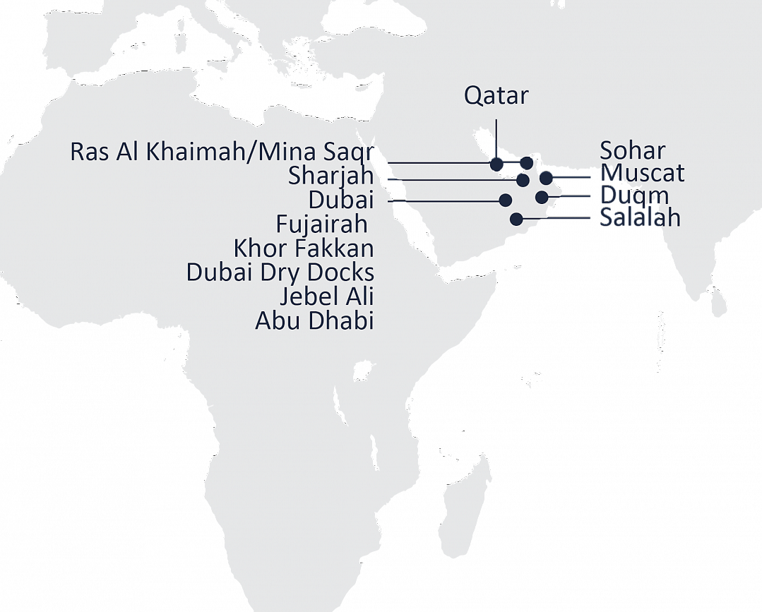 Wrist Ship Supply Dubai delivers to all ports in Middle East